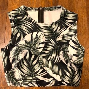 Palm Tropical Sleeveless Croptop